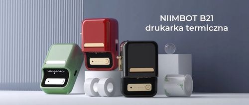 Drukarka termiczna NIIMBOT B21 czerwony + rolka etykiet na Arena.pl