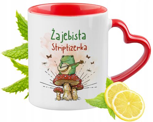 Dla Striptizerki Czerwony Z Uszkiem W Kształcie Serca Na Prezent Znadrukiem na Arena.pl