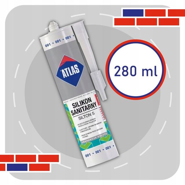 ATLAS SILIKON SANITARNY BIAŁY 280ml zdjęcie 5