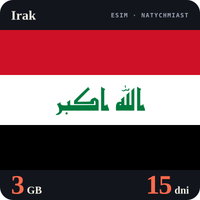 Karta eSIM Internet Irak 3 GB na 15 dni - bez rejestracji