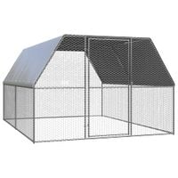 Klatka zewnętrzna dla kurcząt, 3x4x2 m, stal galwanizowana