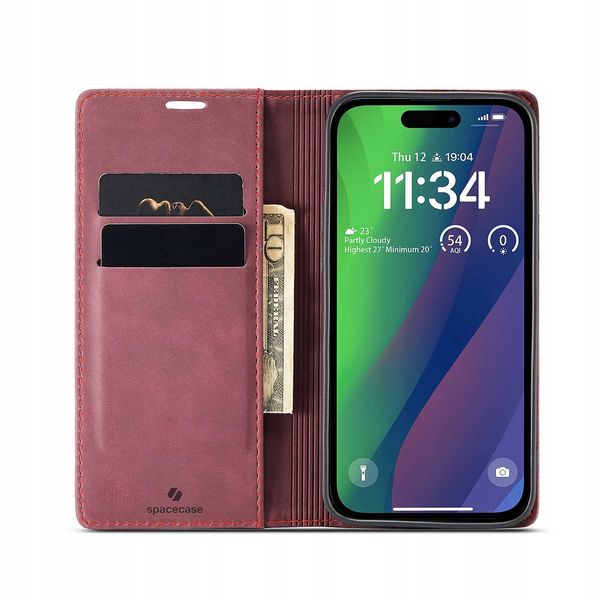 Spacecase Wallet Iphone 15 Red zdjęcie 14