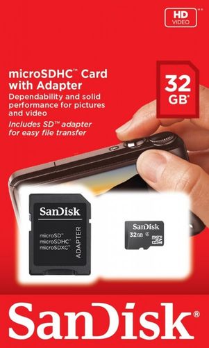 SanDisk microSDHC 32GB + adapter SD na Arena.pl