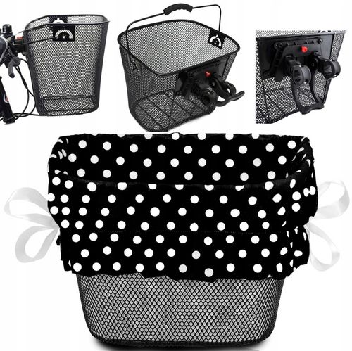 Kosz na rower METALOWY koszyk na kierownicę CLICK z uchwytem + WKŁAD na Arena.pl