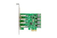 Kontroler USB 3.0 DIGITUS PCIe, 4x USB 3.0, Low Profile, Chipset VL805