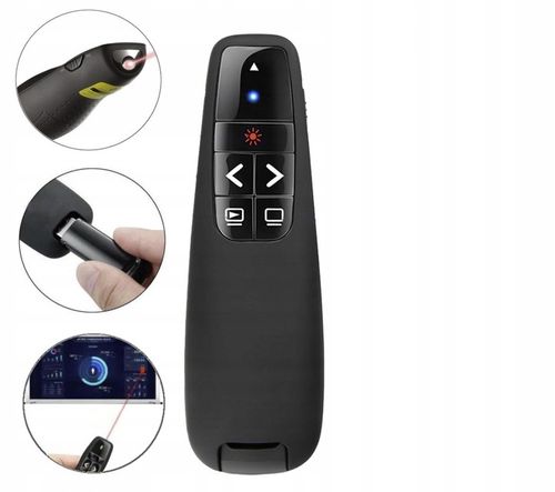 WSKAŹNIK PREZENTER LASEROWY PILOT BEZPRZEWODOWY DO PREZENTACJI LASER USB na Arena.pl