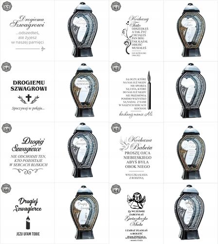 Latarenka nagrobna z imieniem i datą nowoczesny znicz wszystkich świętych na Arena.pl