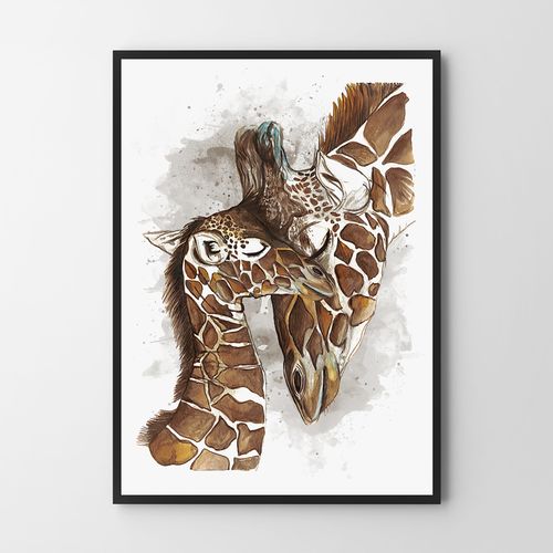 Plakat żyrafa żyrafy plakaty dla dziecka 70x100 cm na Arena.pl