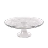 Patera na nóżce na ciasto tort szklana Edwanex Rose 31 cm