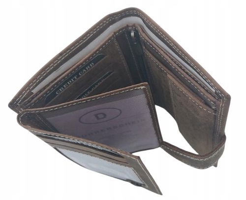 Elegancki portfel męski skóra naturalna N4L-CHM-NL BOX-9134 Cognac na Arena.pl