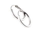 Eleganckie srebrne kolczyki gładkie koła kółka 1,9cm srebro 925 K1906