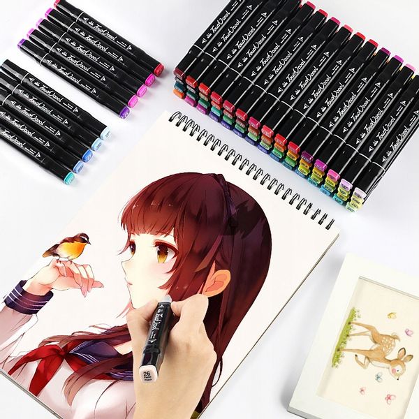 PRO MARKERY ALKOHOLOWE DWUSTRONNE 60szt + TORBA zdjęcie 7