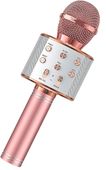Mikrofon bezprzewodowy do karaoke dla dzieci rose gold