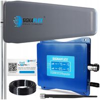 ZESTAW WZMACNIACZ ZASIĘGU SYGNAŁU INTERNETU EGSM DCS 4G LTE + ANTENY 10m