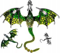 Broszka Dragon Smok Szklane Oczka Cyrkonie Boho