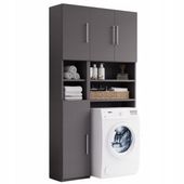 Zestaw Łazienkowy Słupek Regał Nad Pralkę Ariel Melody Antracyt