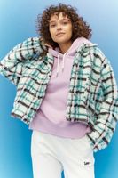 LEE CROPPED SHERPA JACKET DEEP EMERALD L55GAX38 XS