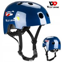WEST BIKING KASK DZIECIĘCY NIEBIESKI OCHRONNY NA ROWER I HULAJNOGĘ BMX