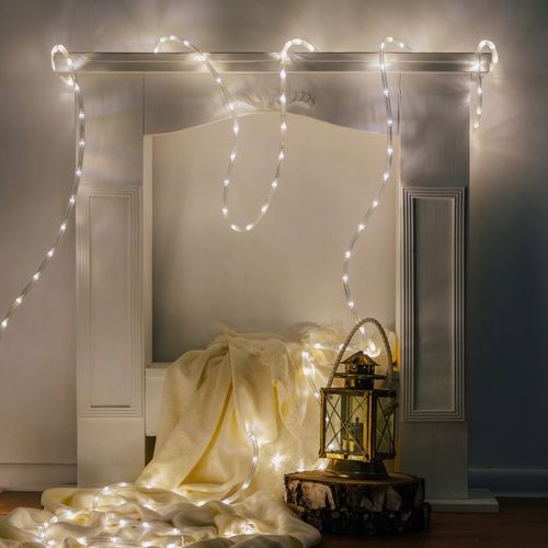 MOCNY WĄŻ ŚWIETLNY ZEWNĘTRZNY WEW LAMPKI CHOINKOWE 480 LED 20m BIAŁY ZIMNY na Arena.pl