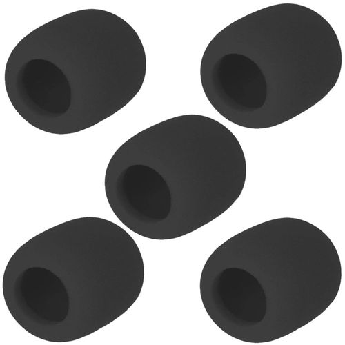 Uniwersalna owiewka osłona przeciwwietrzna gąbka na mikrofon CZARNA 5 szt. na Arena.pl