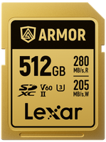 Lexar SDXC ARMOR Gold UHS-II U3, Stainless Steel R280/W210 (V60) 512GB