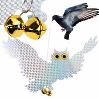 ODSTRASZACZ GOŁĘBI SZPAKÓW PTAKÓW ODBLASKOWA SOWA W LOCIE HOLOGRAM DZW