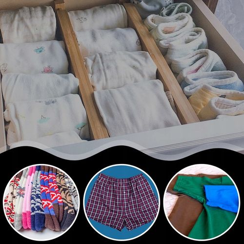 4x ORGANIZER WKŁAD DO SZUFLADY SZUFLAD SZAFY PRZEGRÓDKA SEPARATOR PODZIAŁKA na Arena.pl