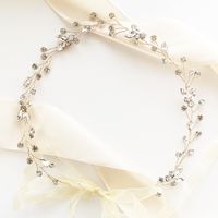 Opaska ślubna złota z cyrkoniami delikatna i błyszcząca 4-0134