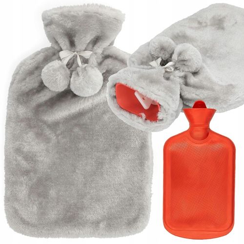 Duży termofor gumowy w pokrowcu ogrzewacz pluszowy w sweterku na wodę XXL na Arena.pl