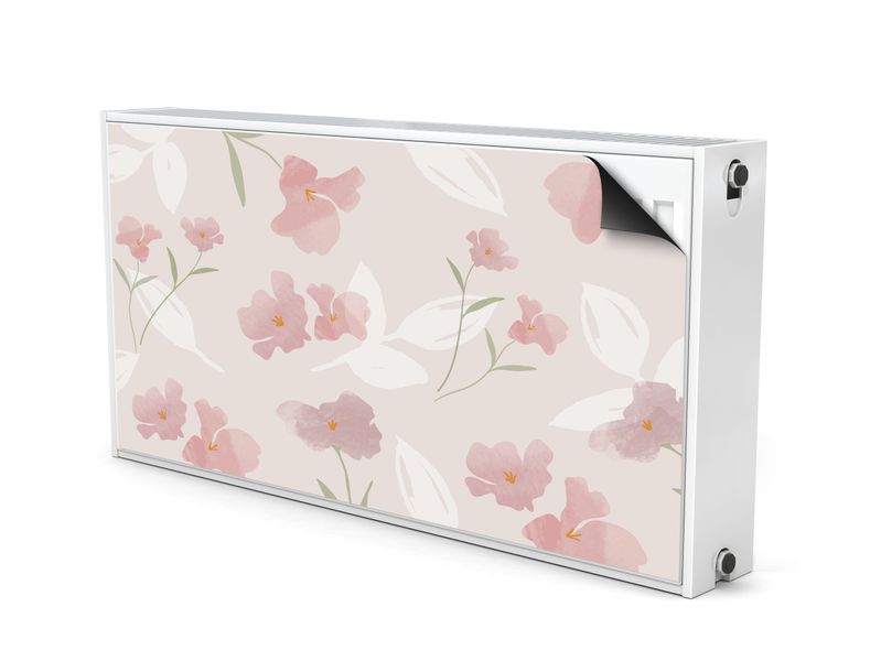 Mata Magnetyczna Na Grzejnik Drobne Różowe Kwiaty Natura 90cm x 60cm zdjęcie 2