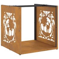 Stojak na drewno opałowe 40x40x40 cm Stal nierdzewna