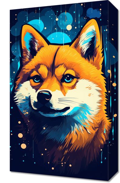 Obraz 30x50cm Lisek w Kosmosie zdjęcie 1