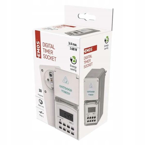 CYFROWY PROGRAMATOR CZASOWY EMOS P5507 IP44 ZEWNĘTRZNY zdjęcie 6