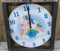 zegar ścienny  30cm  JEDNOROŻEC NA TĘCZY