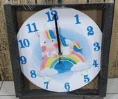 zegar ścienny  30cm  JEDNOROŻEC NA TĘCZY