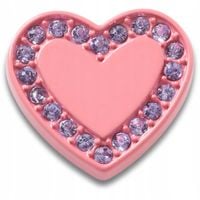 Przypinka Crocs Jibbitz Pin Do Butów Pink Enamel Heart Gem