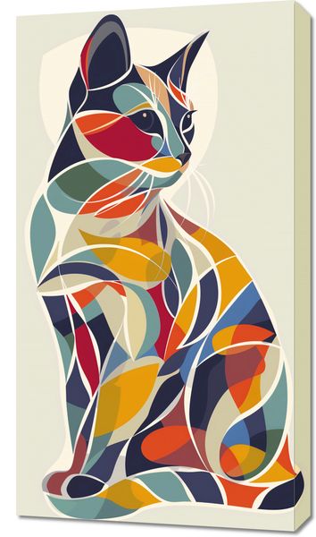 Obraz 50x90cm Kalejdoskopowy Kot zdjęcie 1