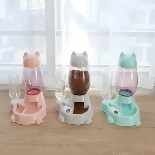 Podajnik karmy i wody 2w1 dla psa kota automatyczny miska pojemnik na Arena.pl