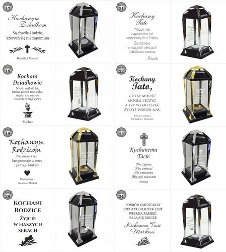 Znicz personalizowany świąteczny elegancka latarenka z grawerem na Arena.pl