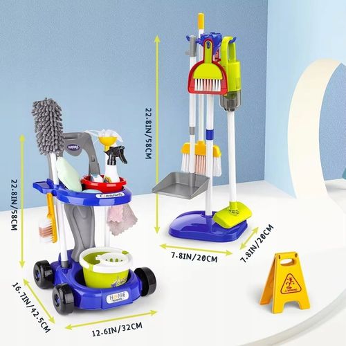 WÓZEK ODKURZACZ DUŻY ZESTAW DO SPRZĄTANIA MOP MATADI 29 AKC. DLA DZIECI na Arena.pl