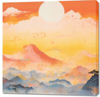 Obraz 100x100cm Świt nad Krainą Ciszych Gór