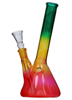 Bongo szklane w stylu Rasta 20 cm - Chillout, tęczowe 1 wąż