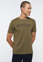 MUSTANG Style Alex C LOGO Tee MĘSKI T-SHIRT KOSZULKA NADRUK LOGO BURNT OLIVE 1013221 6358 XL