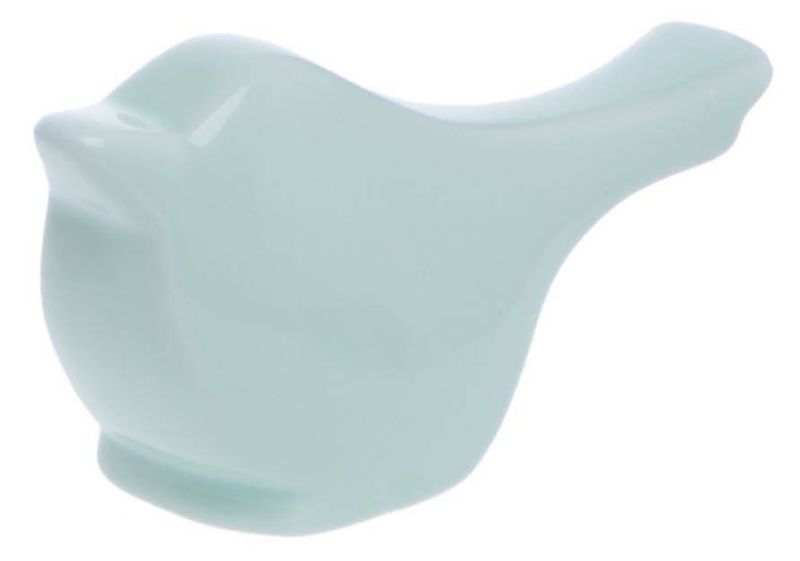 Ptaszek mały zielony ceramiczny zdjęcie 1