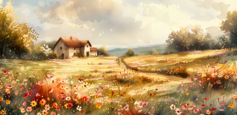 Plakat 91,3x44,5cm Sielski Domek zdjęcie 1