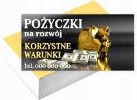 Wizytówki firmowe reklamowe 100szt dużo wzorów POŻYCZKI na rozwój