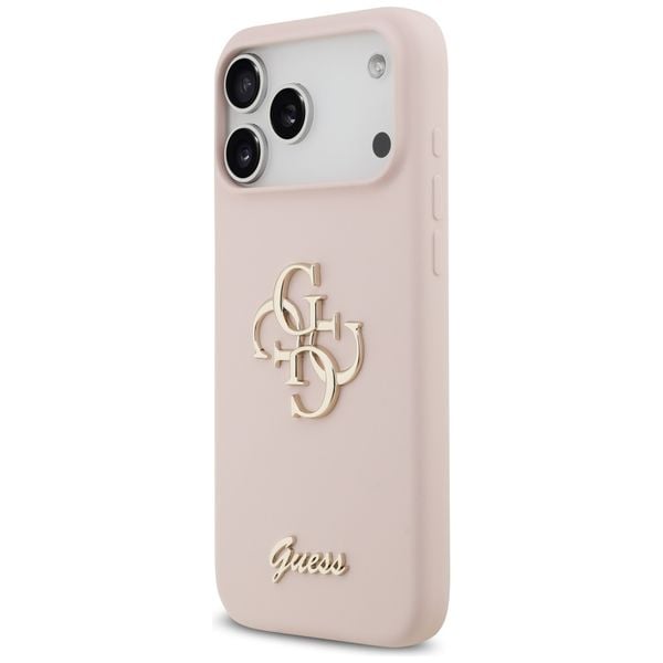 etui guess silicone big 4g script do     iphone 17 pro max różowy zdjęcie 2