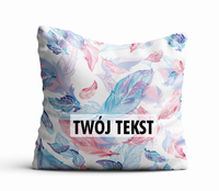 Poduszka DZIECIĘCA z Twoim napisem PD18 kolorowe piórka