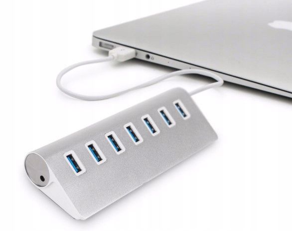HUB USB 7x USB 3.0 ROZGAŁĘŹNIK ROZDZIELACZ 7w1 PORTÓW Adapter Replikator PD zdjęcie 14