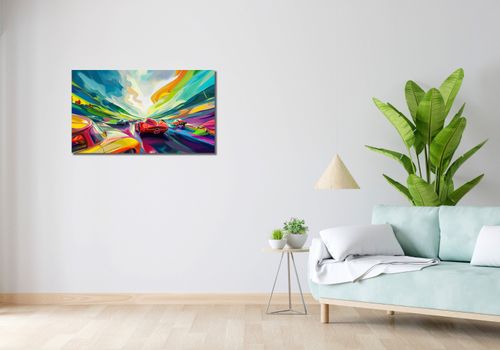 Obraz 90x50cm Wyścig Przy Barwach na Arena.pl